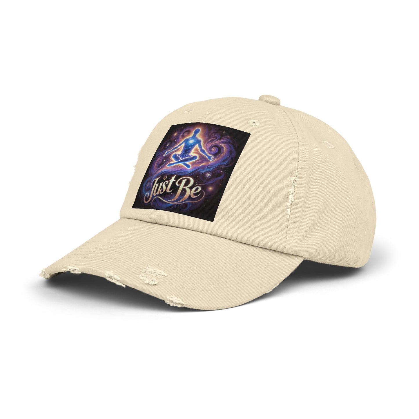 'Just Be' Distressed Cap