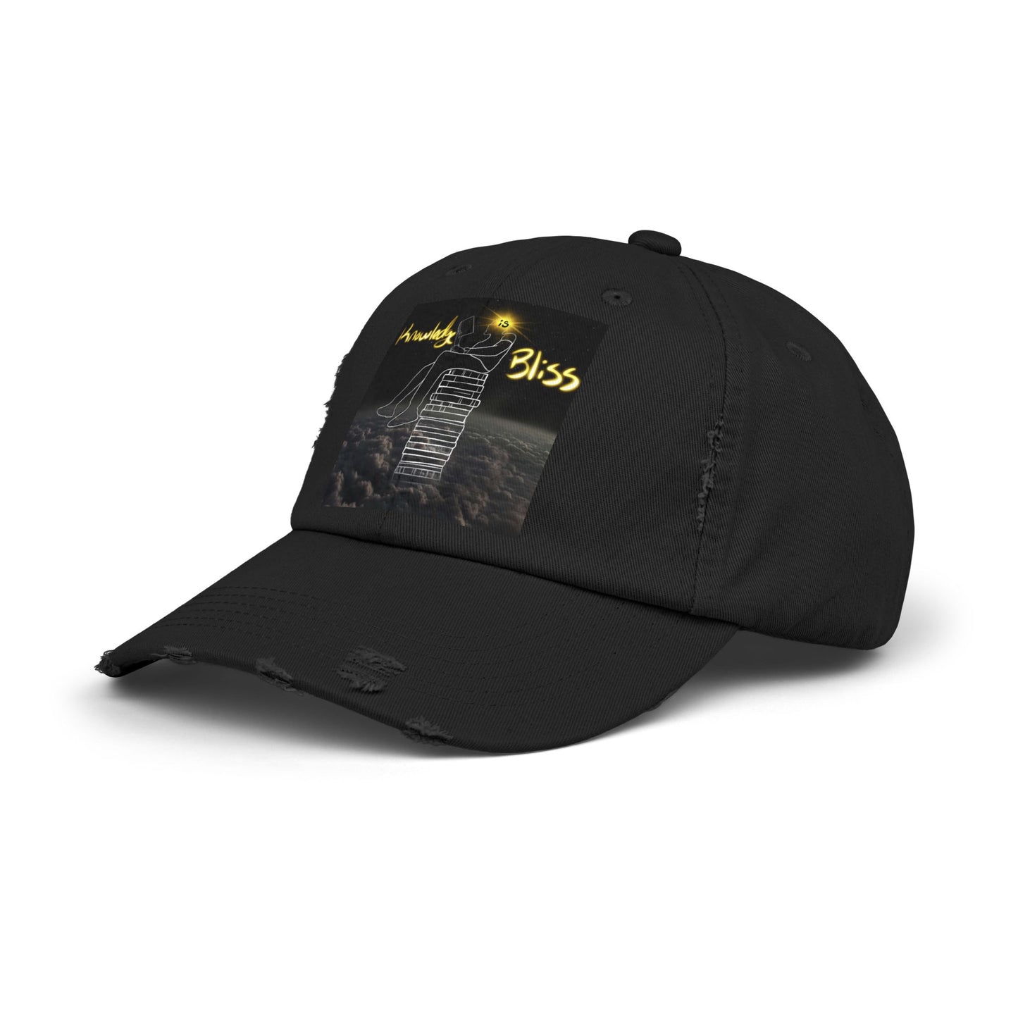 'Knowledge is Bliss' Distressed Cap
