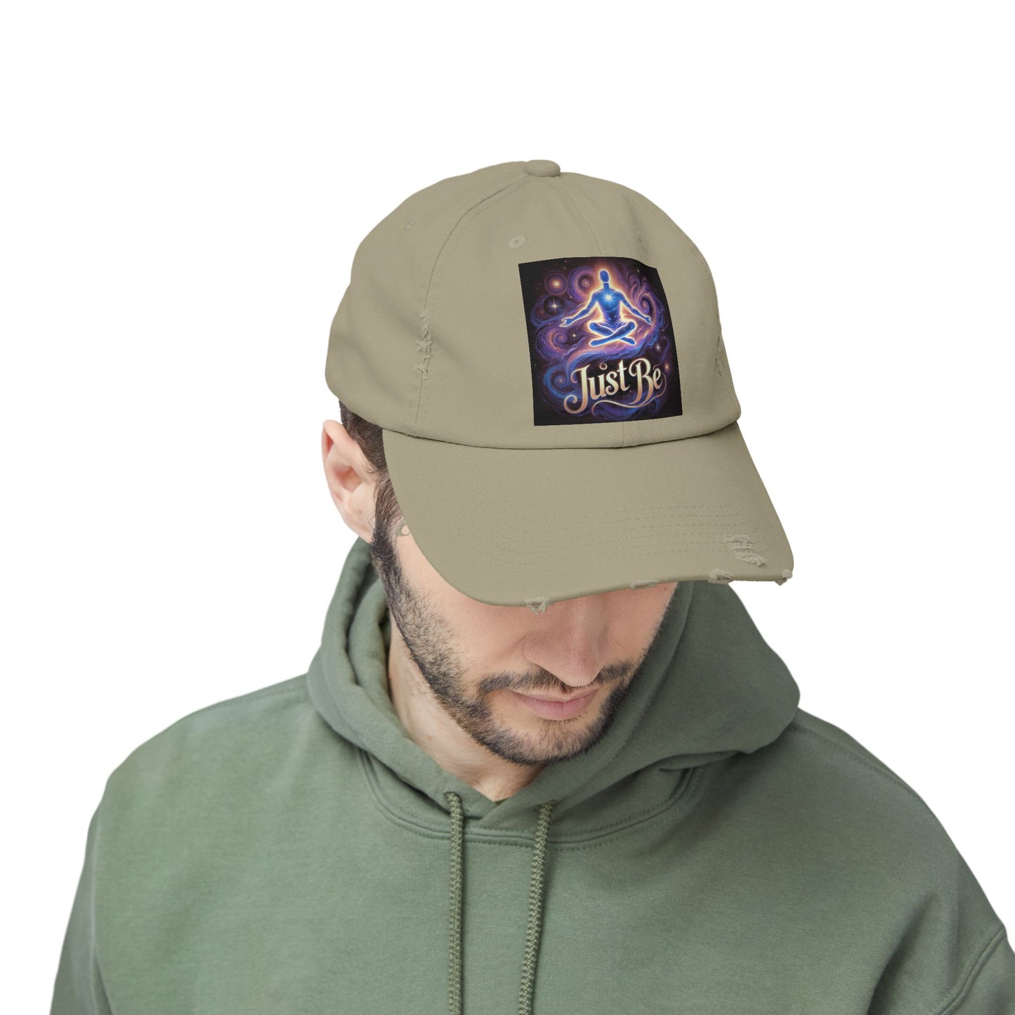 'Just Be' Distressed Cap