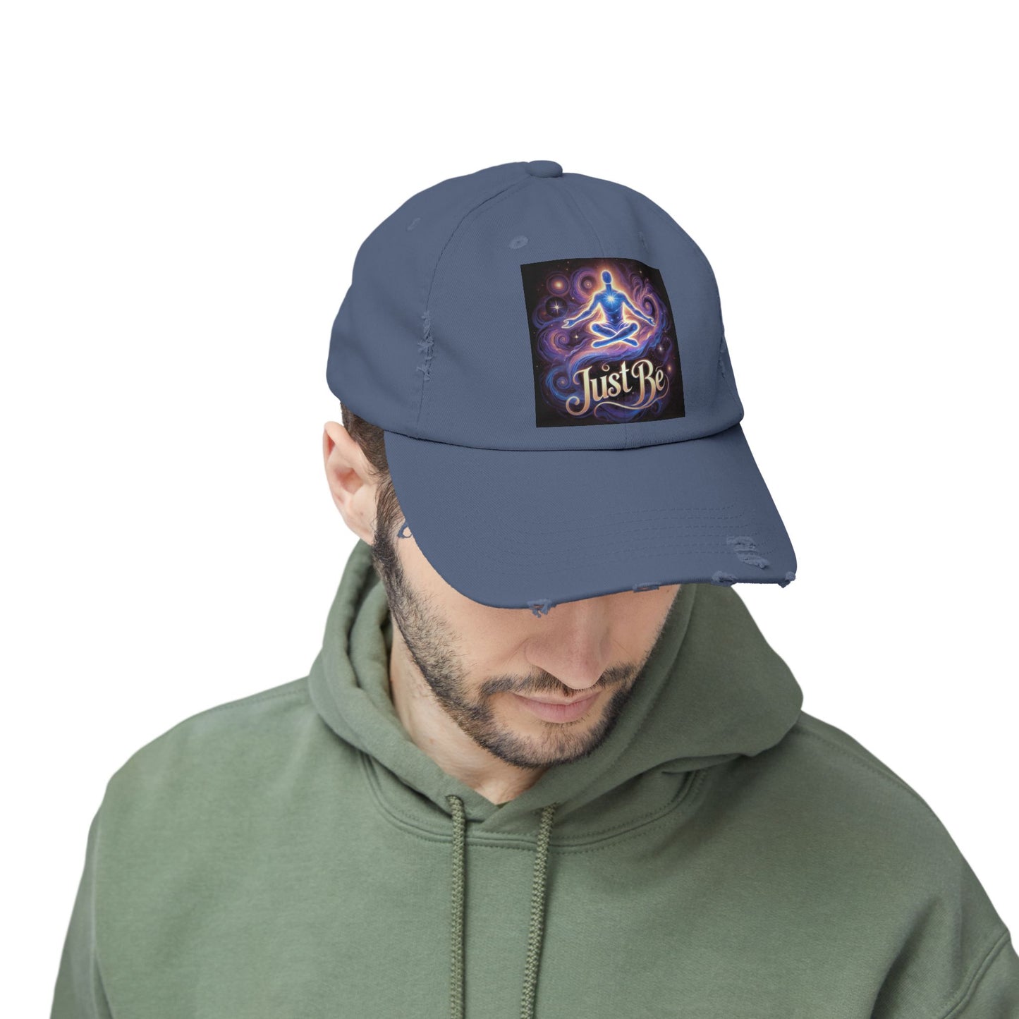 'Just Be' Distressed Cap