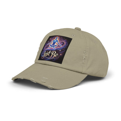 'Just Be' Distressed Cap