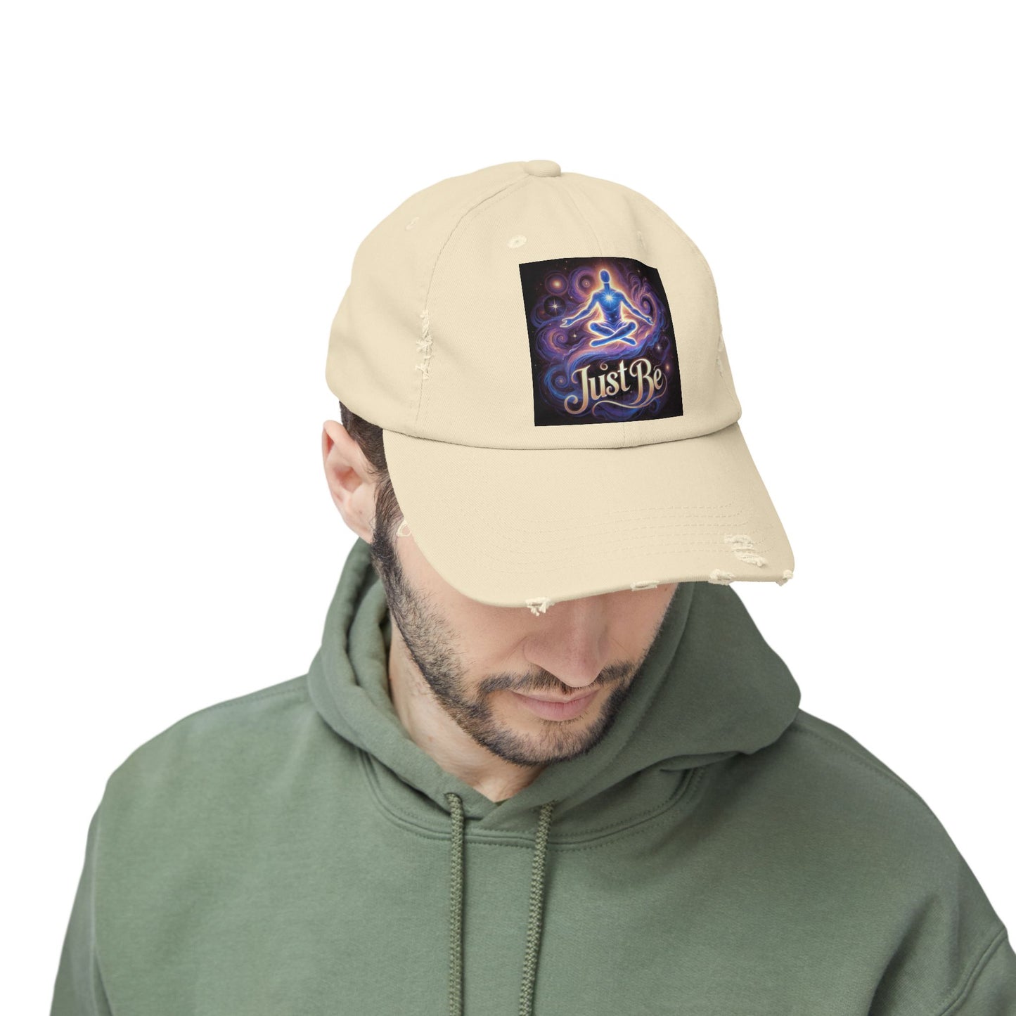 'Just Be' Distressed Cap