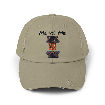 'Me vs. Me' Distressed Cap