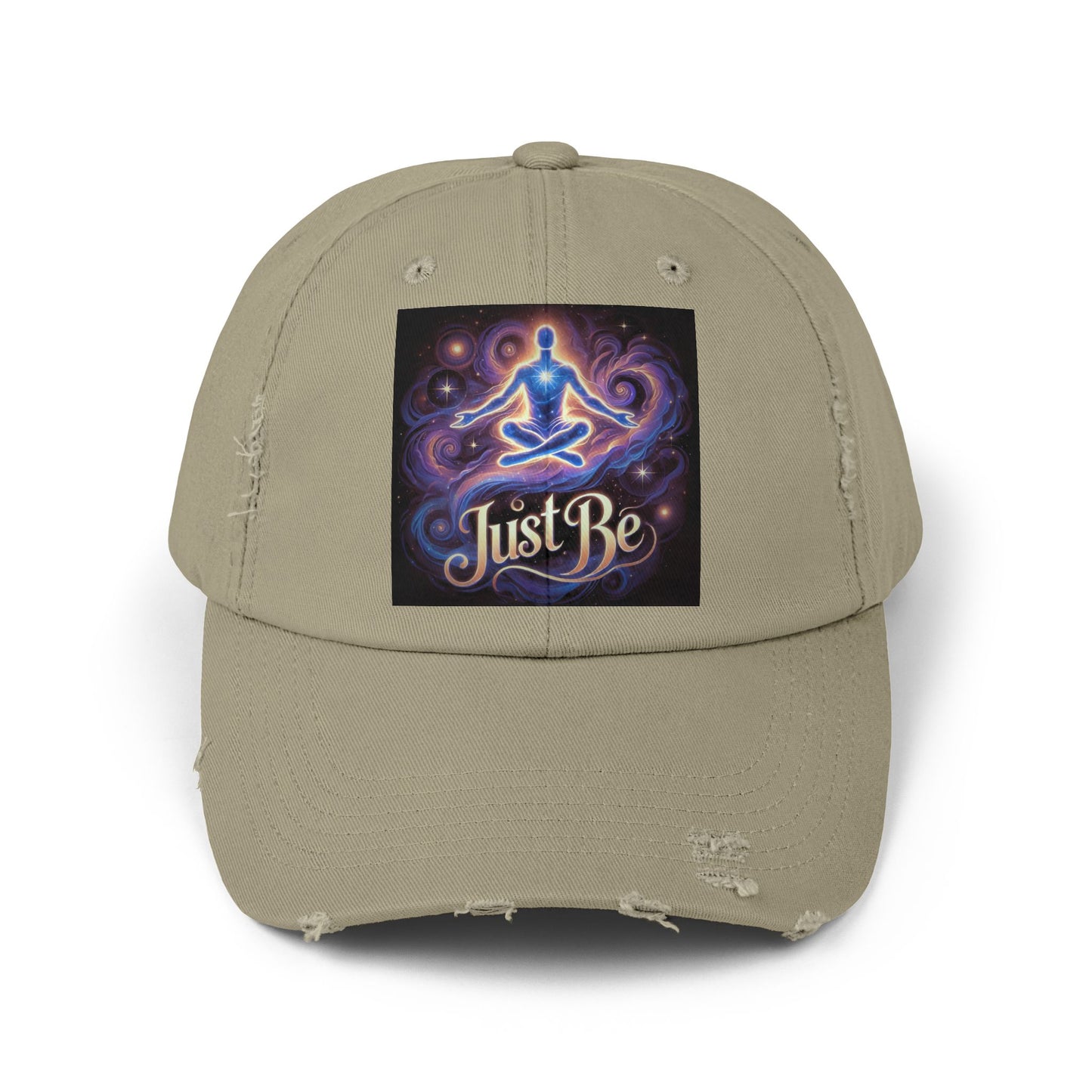 'Just Be' Distressed Cap