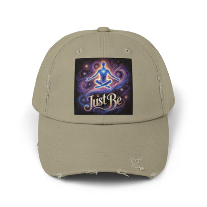 'Just Be' Distressed Cap