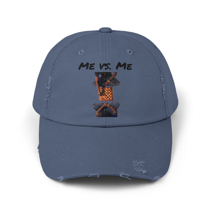 'Me vs. Me' Distressed Cap