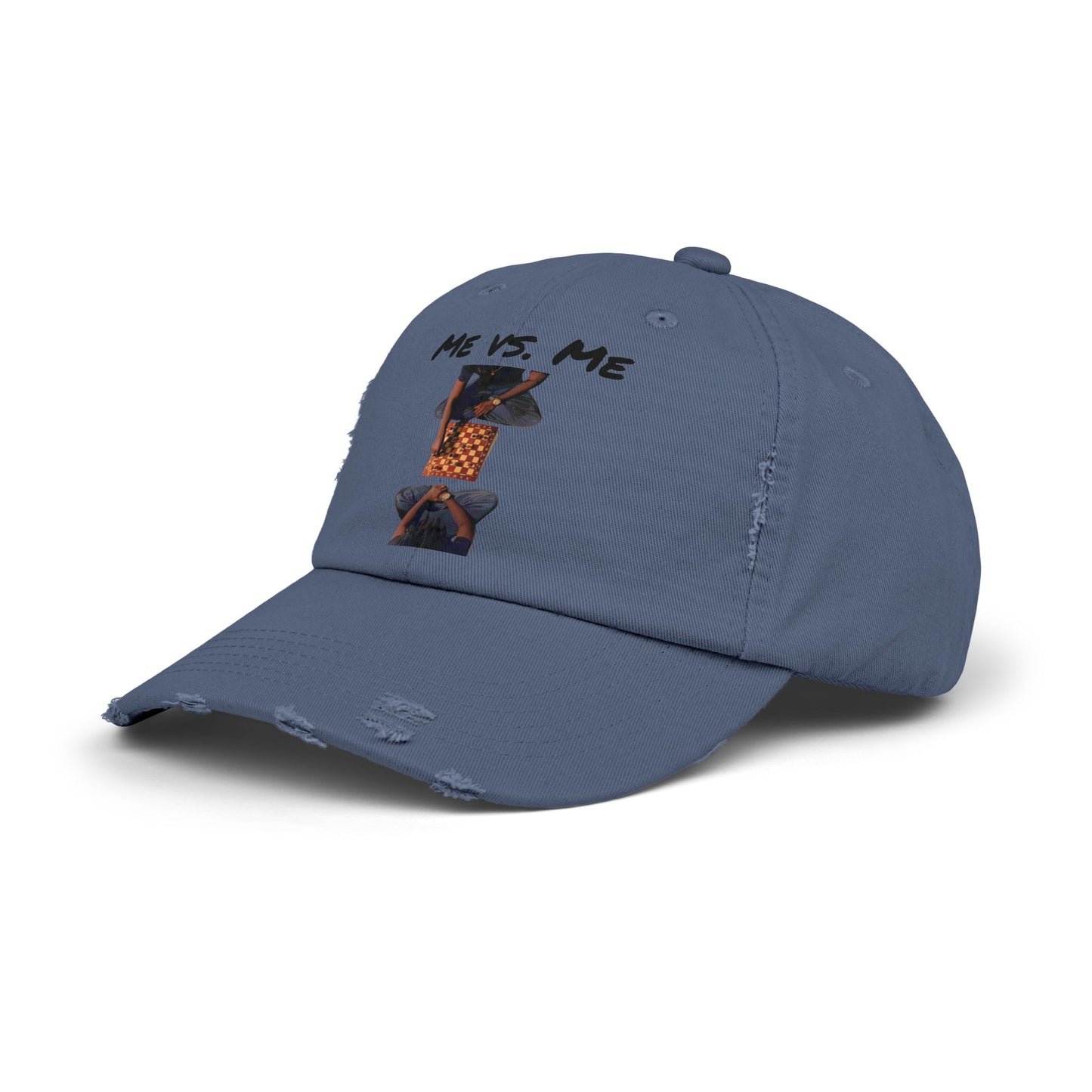 'Me vs. Me' Distressed Cap
