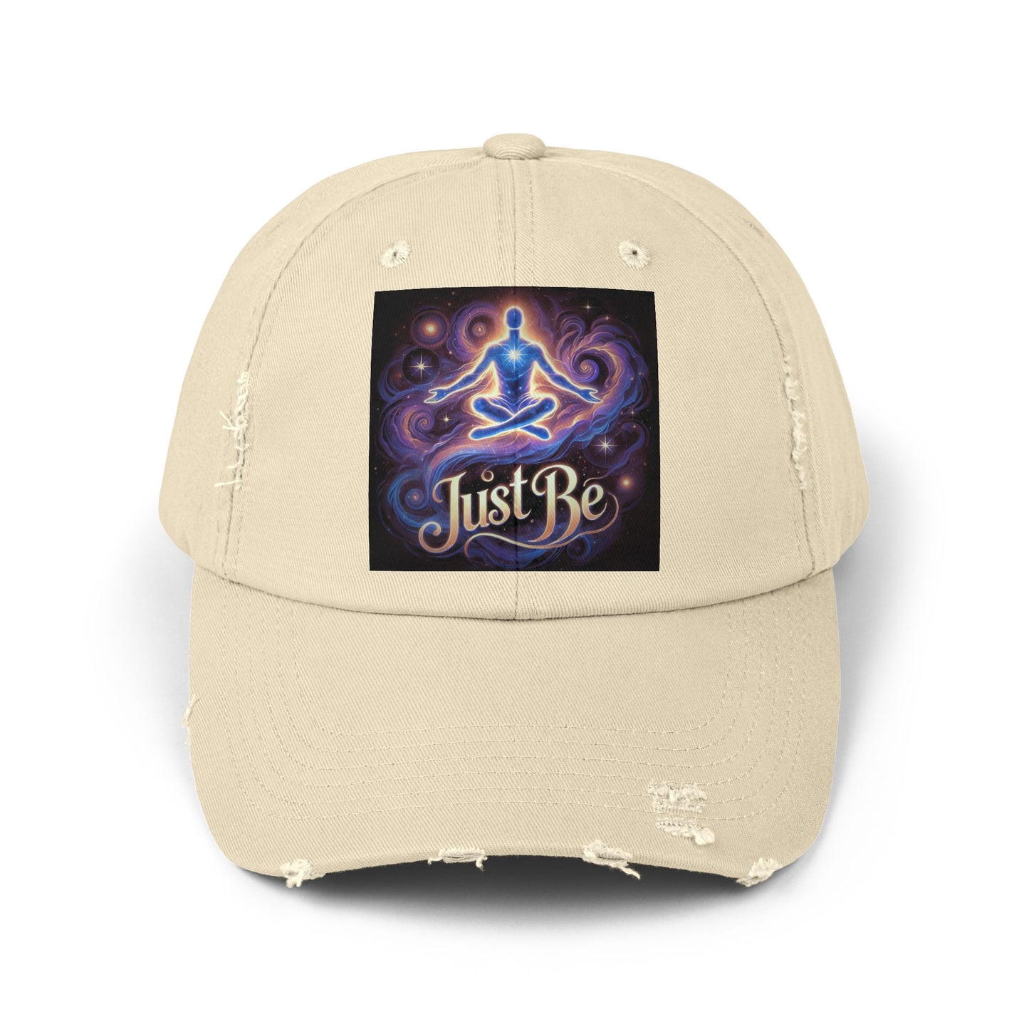 'Just Be' Distressed Cap