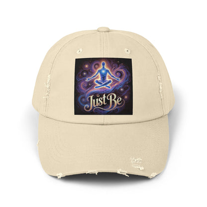 'Just Be' Distressed Cap