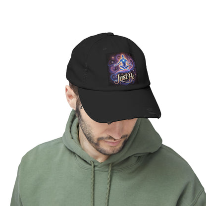 'Just Be' Distressed Cap